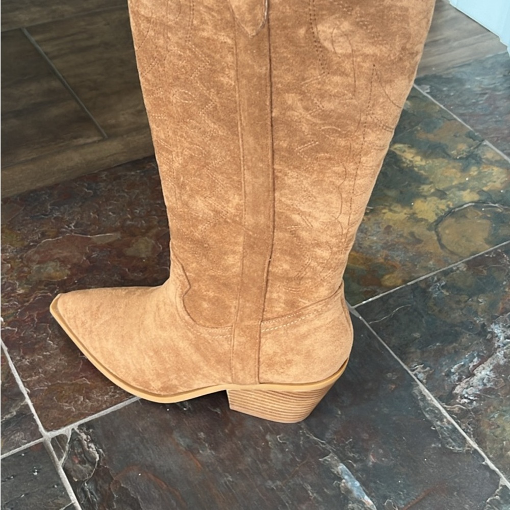 New! Corkys Cognac Suede tall boots size 9